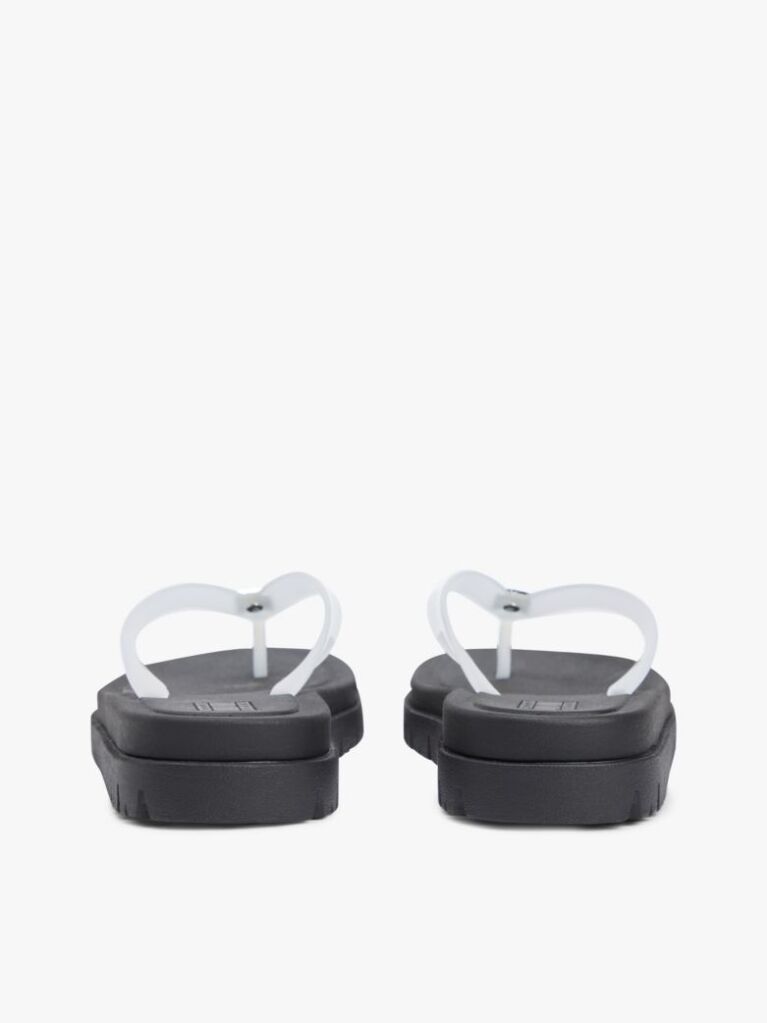 White Jelly Cleat Wedge Flip-Flops  Women