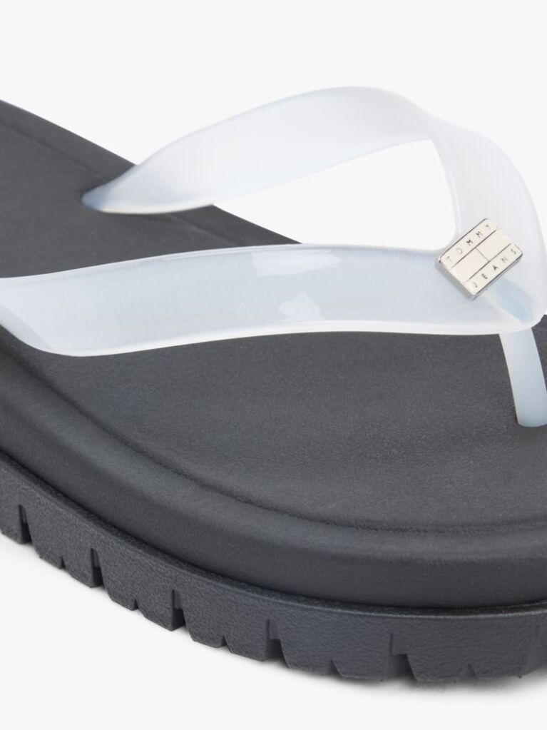 White Jelly Cleat Wedge Flip-Flops  Women