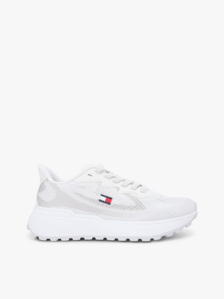 Άσπρο Sneakers Με Jacquard Πλέξη  Γυναίκες