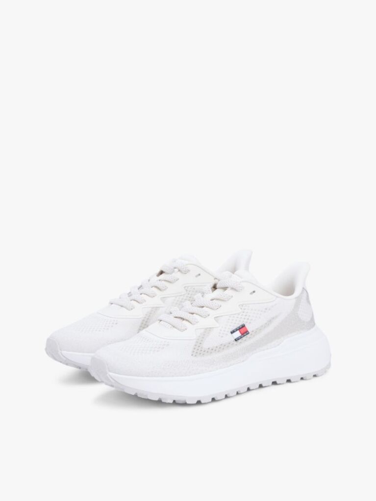 Άσπρο Sneakers Με Jacquard Πλέξη  Γυναίκες