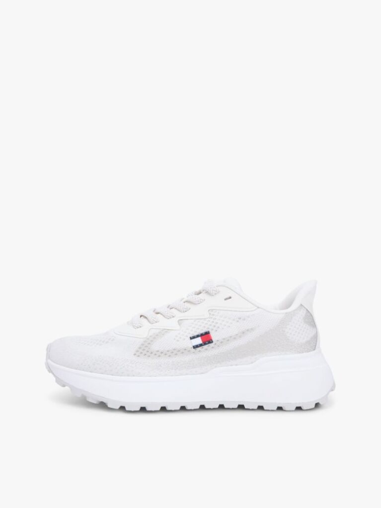 Άσπρο Sneakers Με Jacquard Πλέξη  Γυναίκες