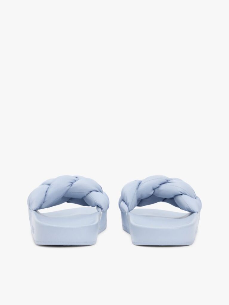 Blue Braided Padded Strap Slides  Women