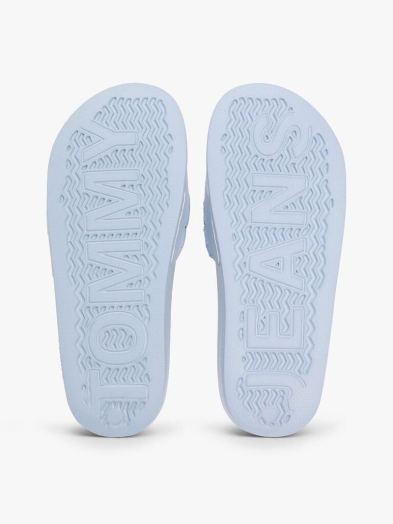Blue Braided Padded Strap Slides  Women