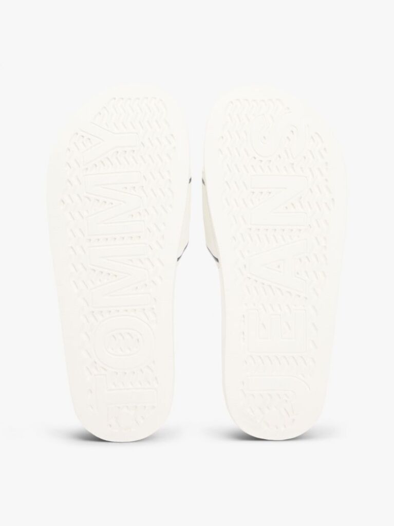 White Logo Contoured Pool Slides  Women