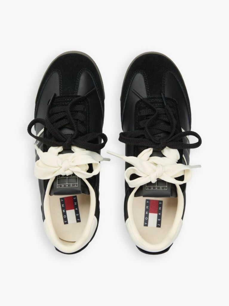 Μαύρο Δερμάτινα Sneakers Με Χαμηλό Κόψιμο  Γυναίκες