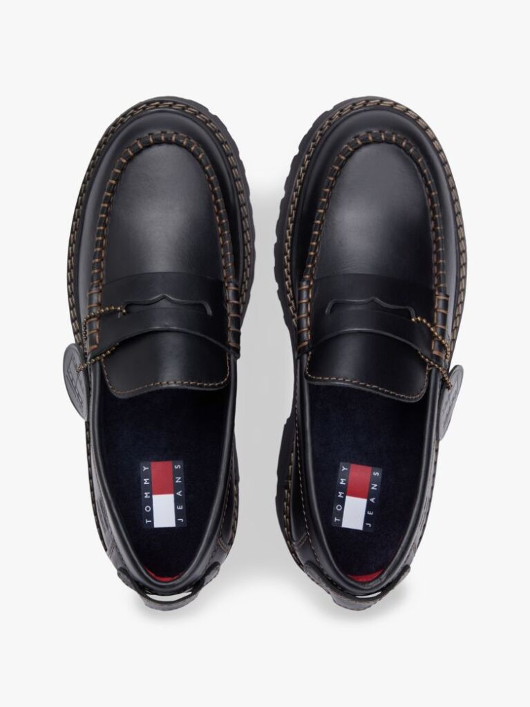 Μαύρο Δερμάτινα Loafers  Γυναίκες