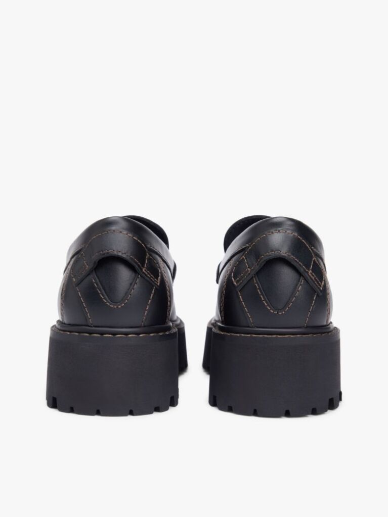 Μαύρο Δερμάτινα Loafers  Γυναίκες