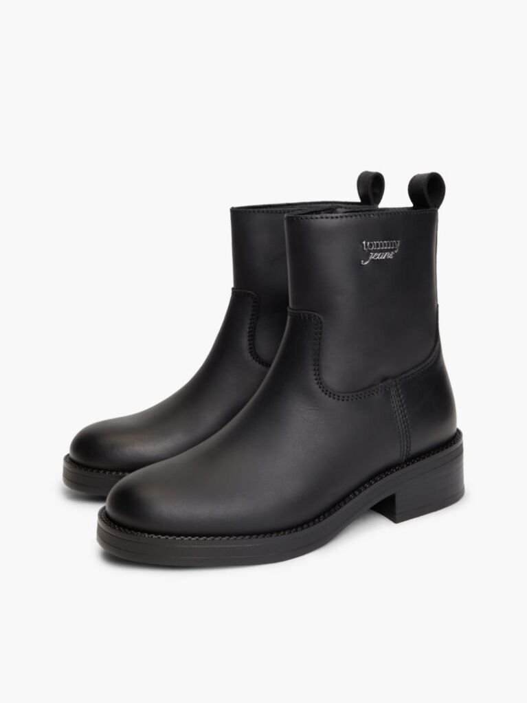 Black Leather Soft Outsole Chelsea Boots  Women