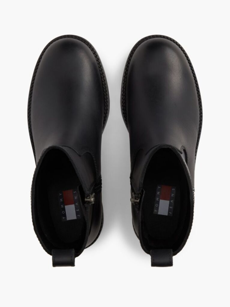 Black Leather Soft Outsole Chelsea Boots  Women