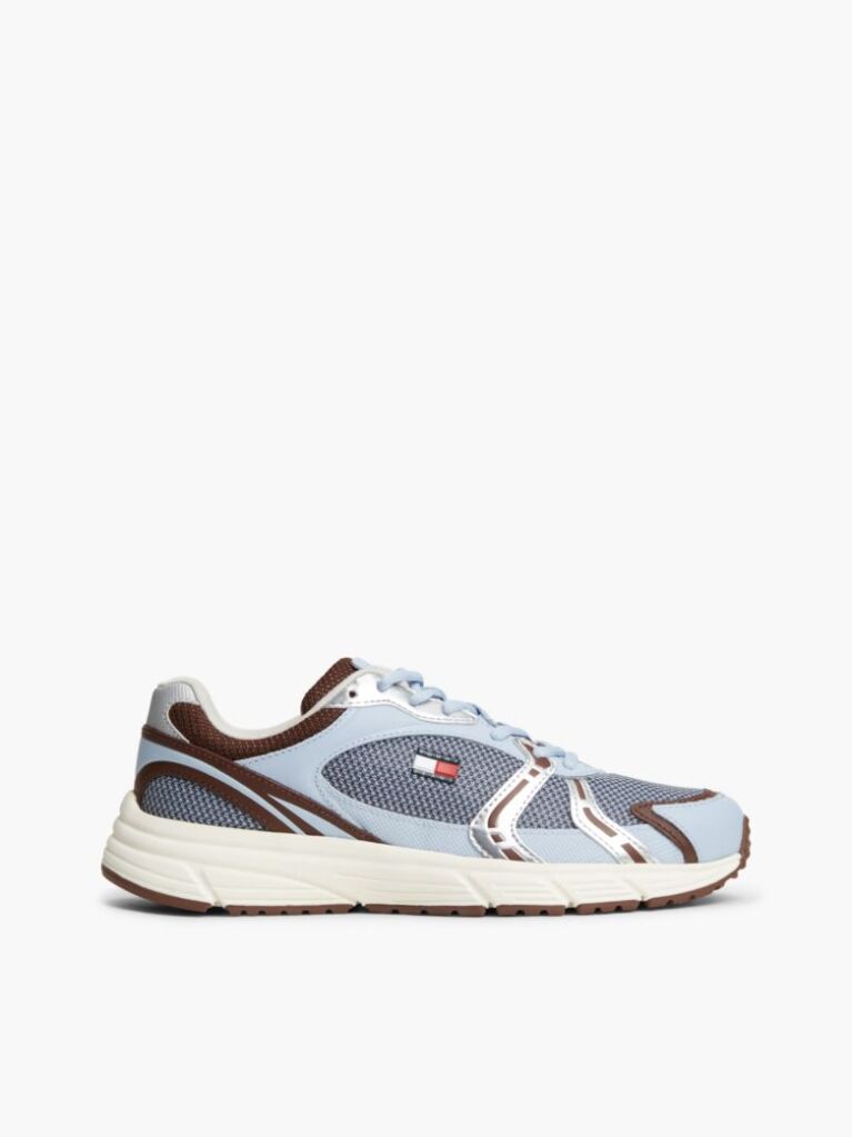 Multi Logo Mixed Texture Sneakers  Women