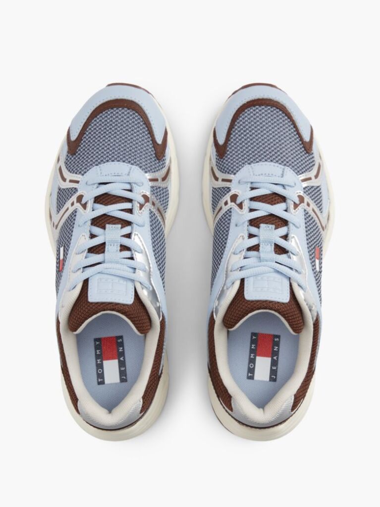 Multi Logo Mixed Texture Sneakers  Women