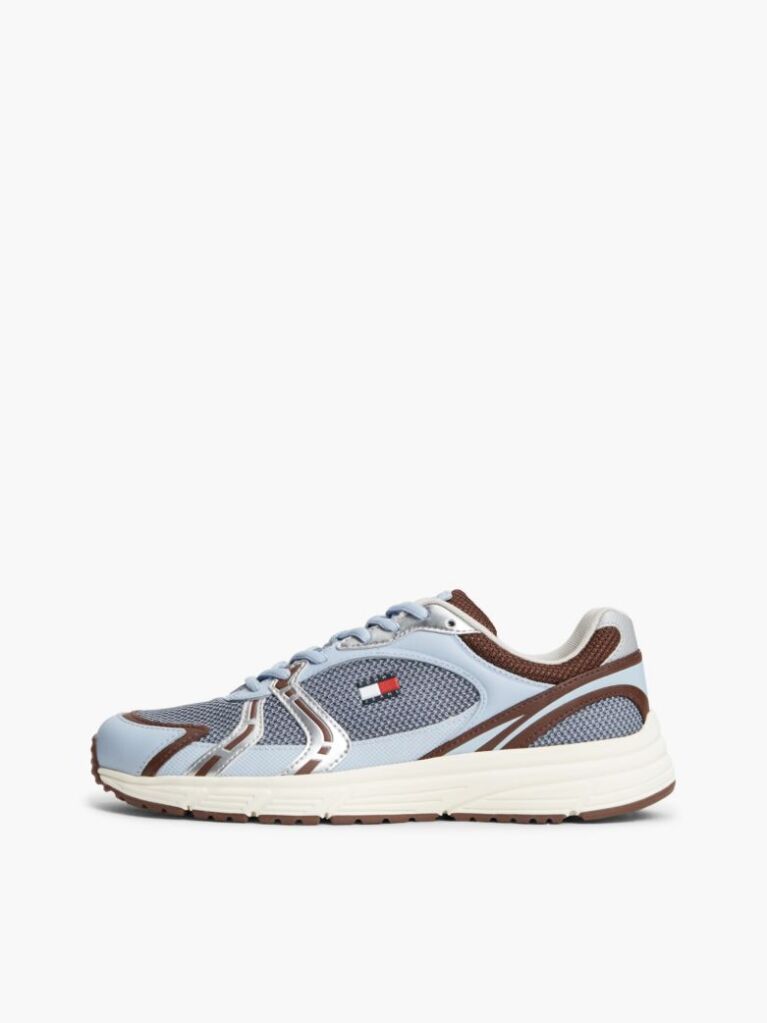 Multi Logo Mixed Texture Sneakers  Women