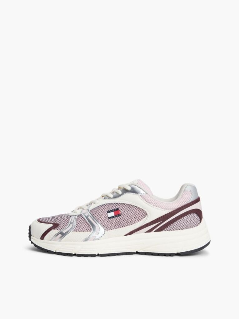 Multi Logo Mixed Texture Sneakers  Women