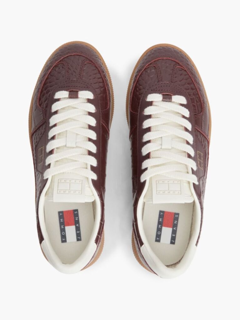Κόκκινο The Greenwich Δερμάτινα Sneakers Με Croco Σχέδιο  Γυναίκες