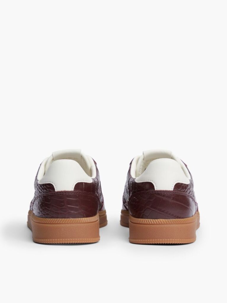Κόκκινο The Greenwich Δερμάτινα Sneakers Με Croco Σχέδιο  Γυναίκες