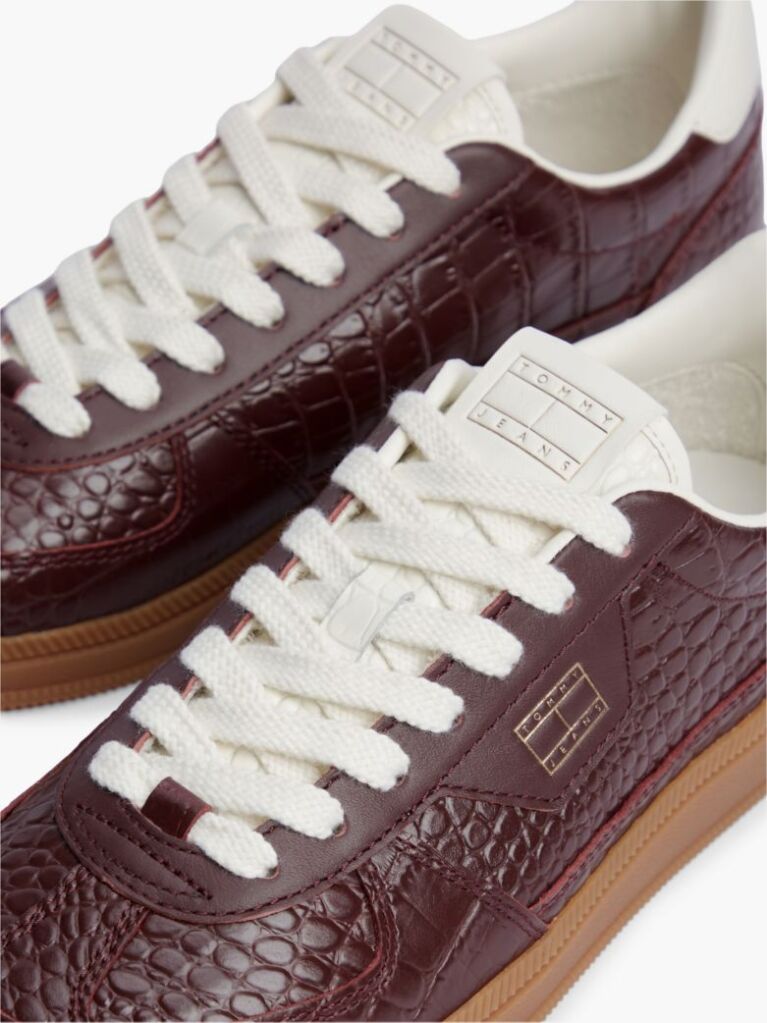 Κόκκινο The Greenwich Δερμάτινα Sneakers Με Croco Σχέδιο  Γυναίκες