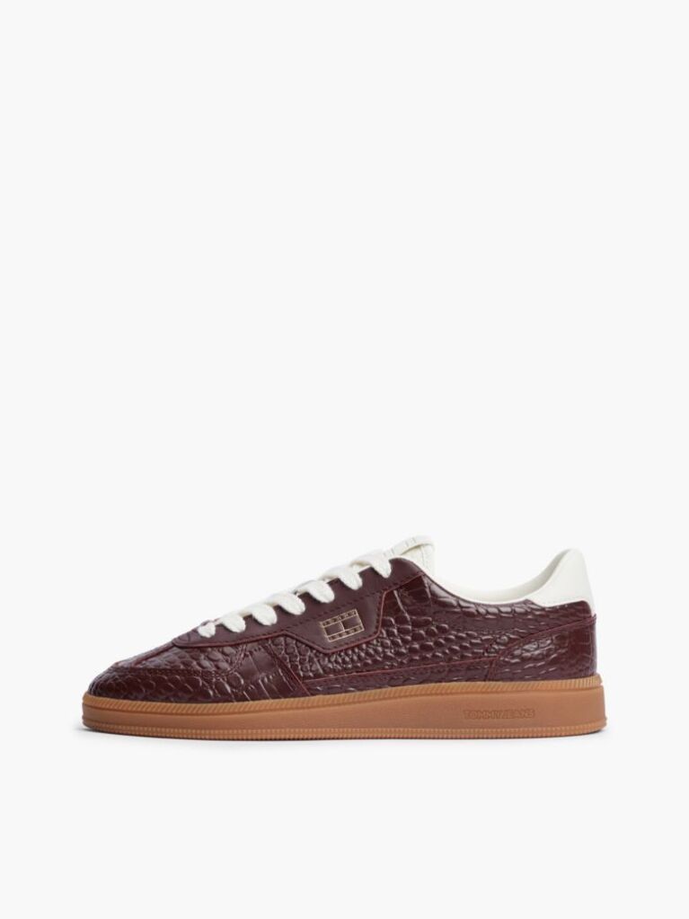 Κόκκινο The Greenwich Δερμάτινα Sneakers Με Croco Σχέδιο  Γυναίκες