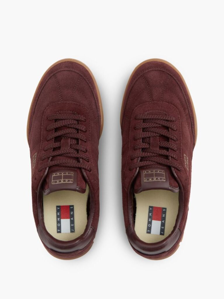 Κόκκινο Σουέτ Sneakers Με Τρακτερωτή Σόλα  Γυναίκες
