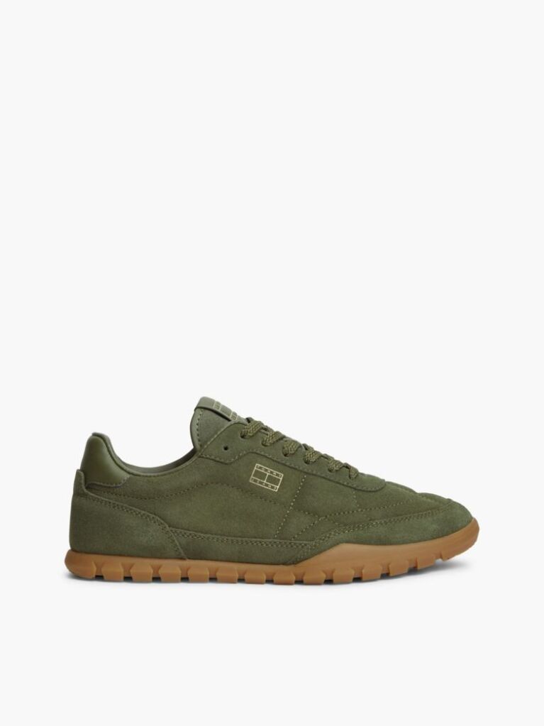 Πράσινο Σουέτ Sneakers Με Τρακτερωτή Σόλα  Γυναίκες