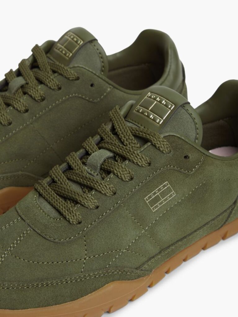 Πράσινο Σουέτ Sneakers Με Τρακτερωτή Σόλα  Γυναίκες