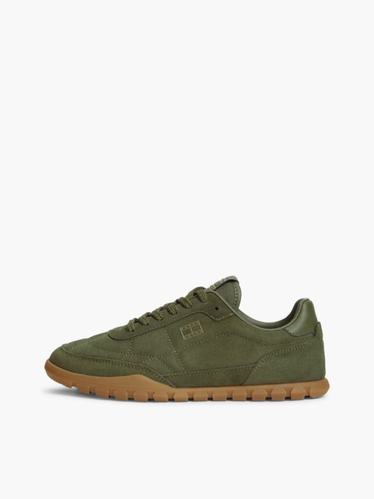 Πράσινο Σουέτ Sneakers Με Τρακτερωτή Σόλα  Γυναίκες