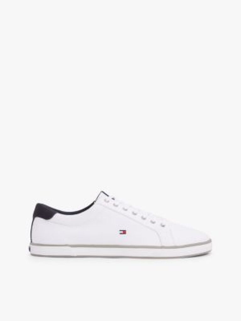 Άσπρο Δετά Sneakers Από Καμβά  Άνδρες
