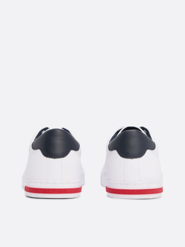 White Essential Leather Vulcanised Trainers  Men
