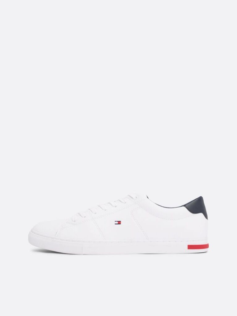 White Essential Leather Vulcanised Trainers  Men