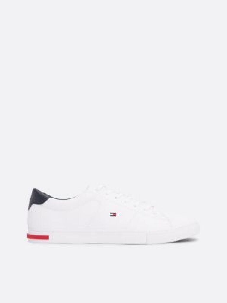 White Essential Leather Vulcanised Trainers  Men