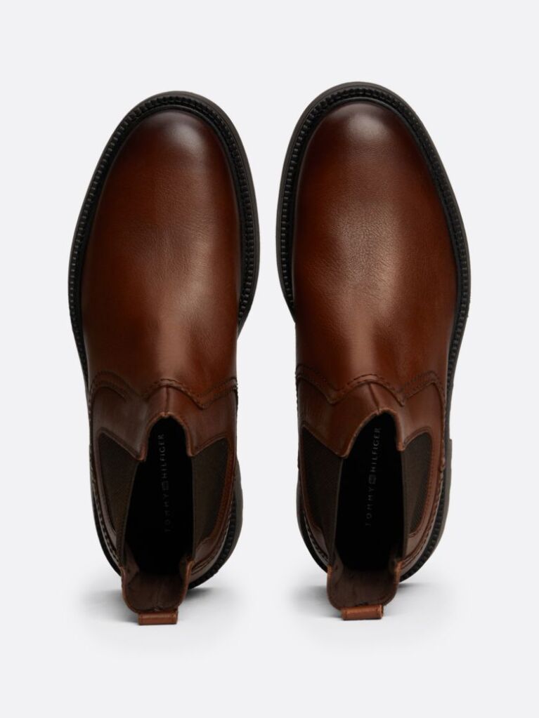 Brown Lightweight Leather Chelsea Boots  Men