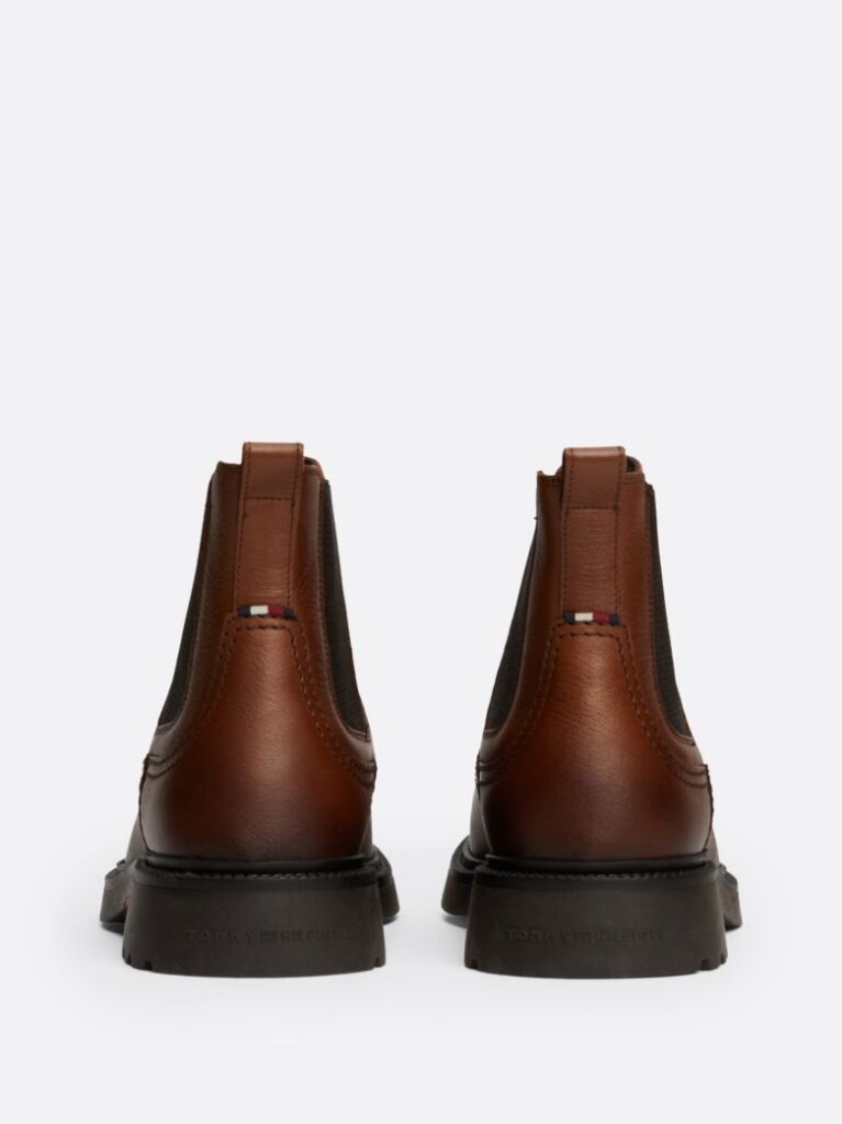 Brown Lightweight Leather Chelsea Boots  Men