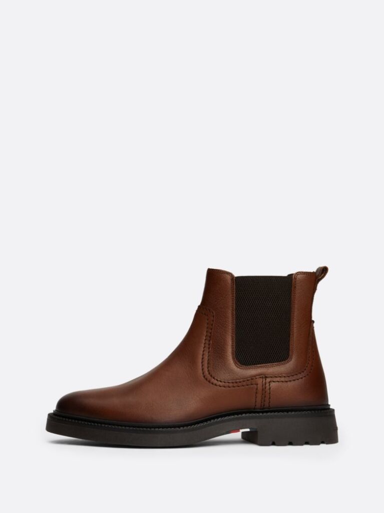 Brown Lightweight Leather Chelsea Boots  Men