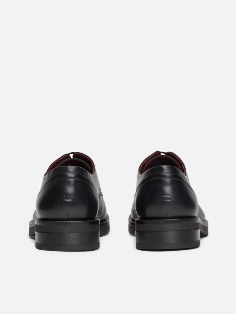 Black TH Monogram Leather Derby Shoes  Men