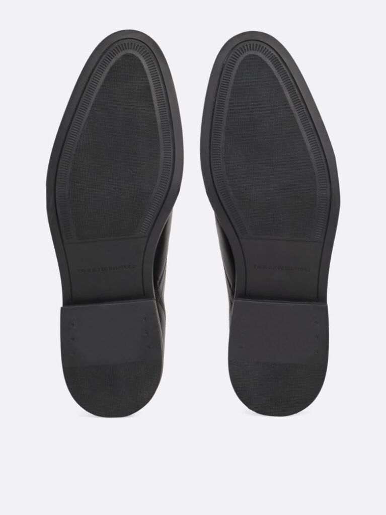 Black TH Monogram Leather Derby Shoes  Men