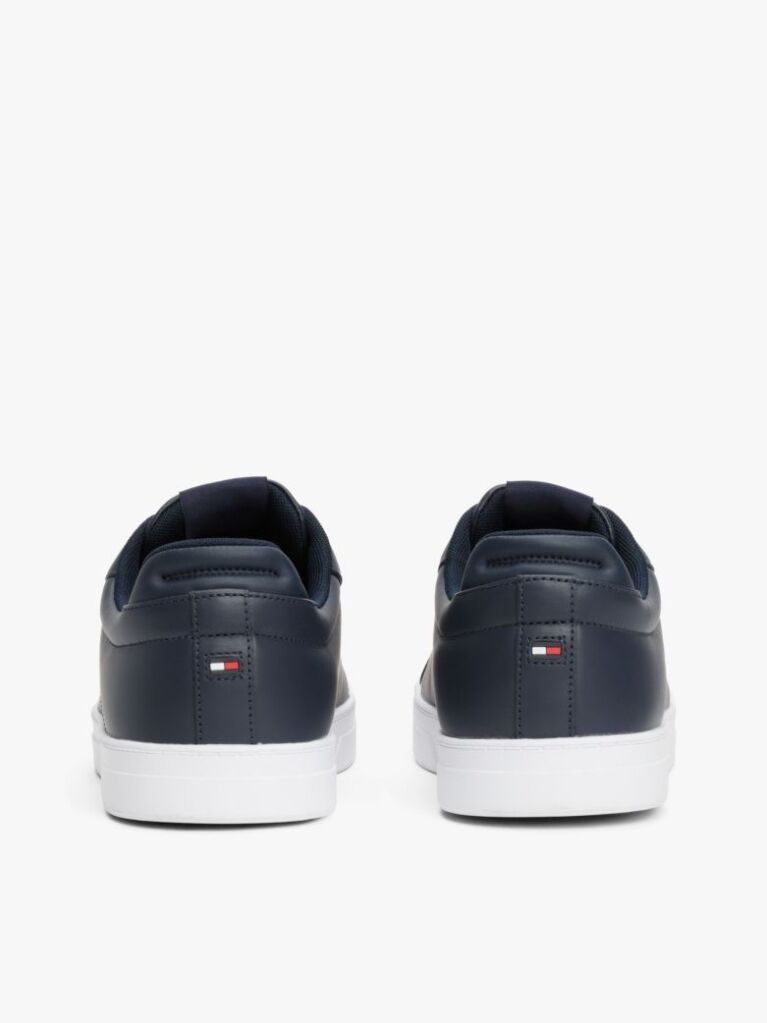 Blue Essential Leather Lace-Up Trainers  Men