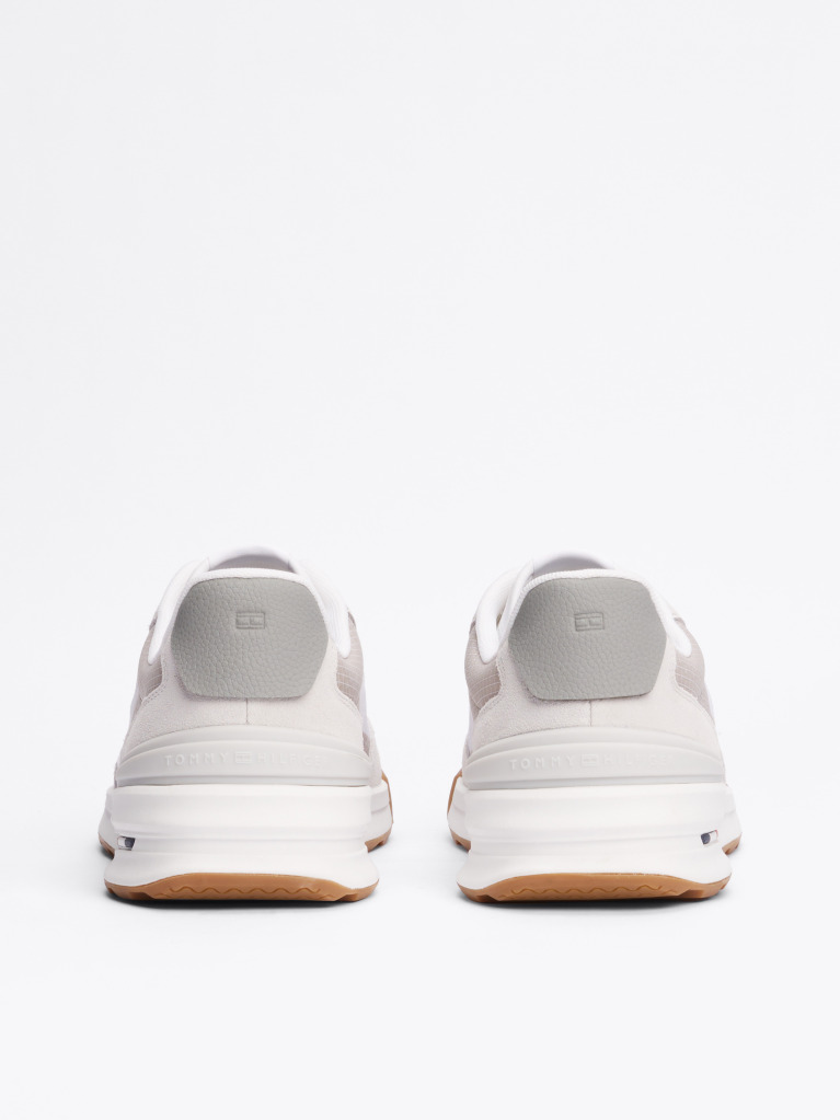 White Leather Cleat Classic Trainers  Men
