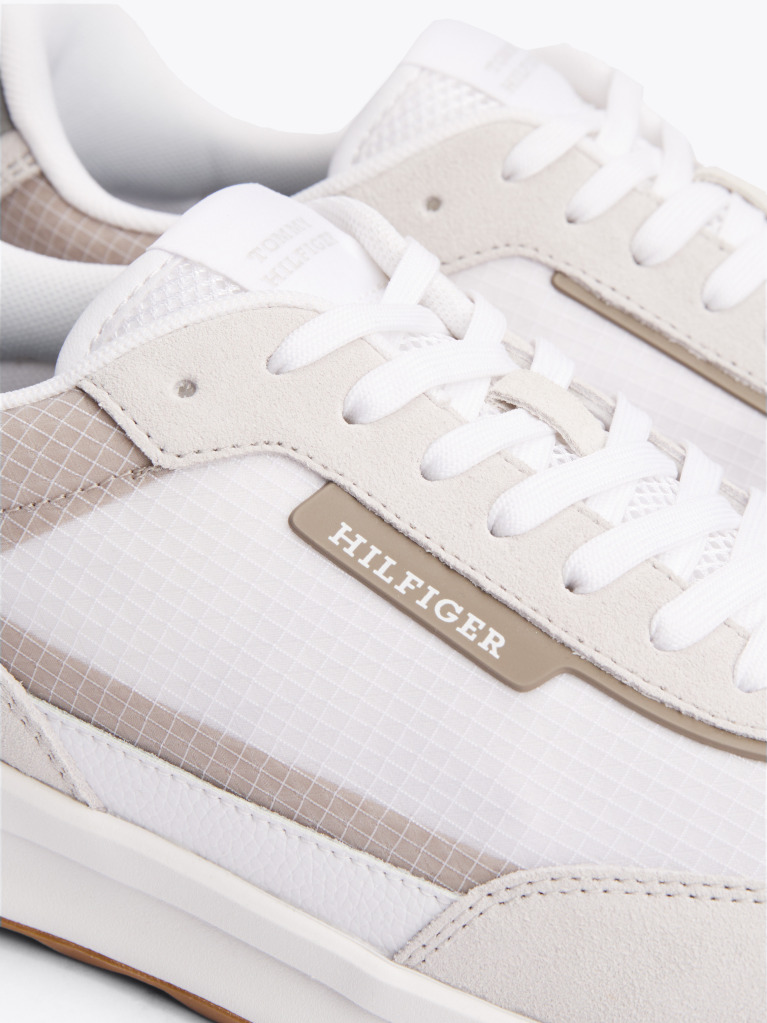 White Leather Cleat Classic Trainers  Men