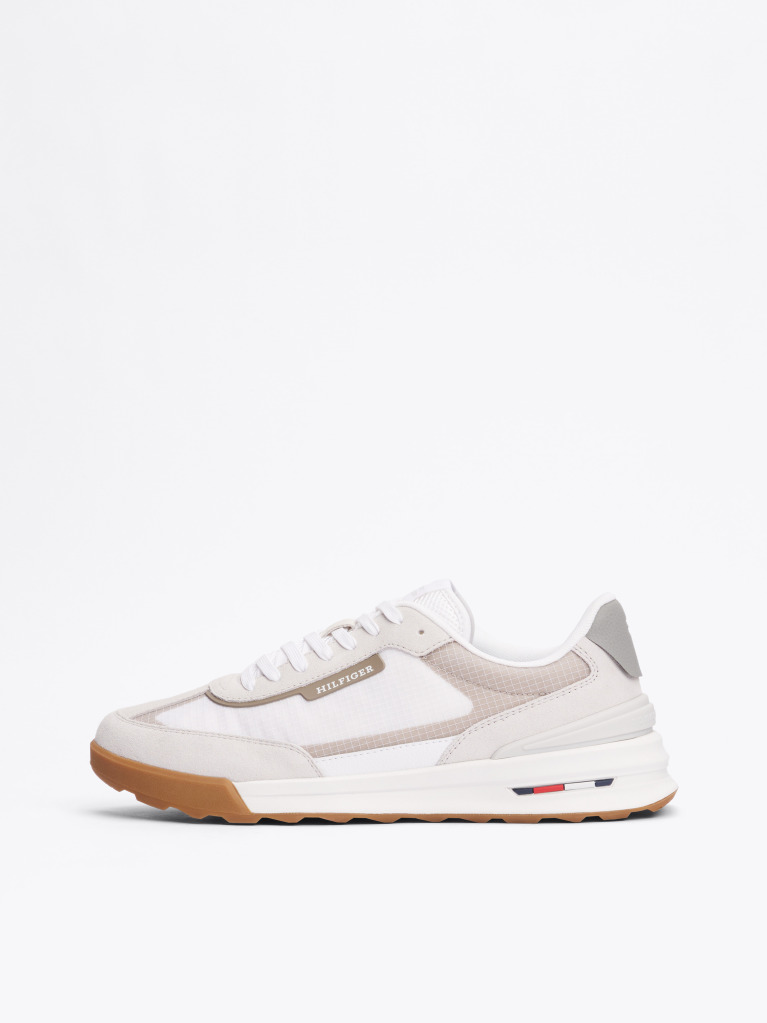 White Leather Cleat Classic Trainers  Men