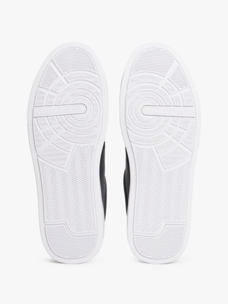Blue Pebble Grain Court Trainers  Men