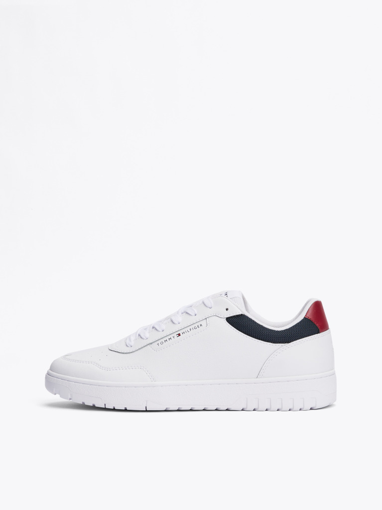 Άσπρο Basketball Sneakers Με Μίξη Υφών  Άνδρες