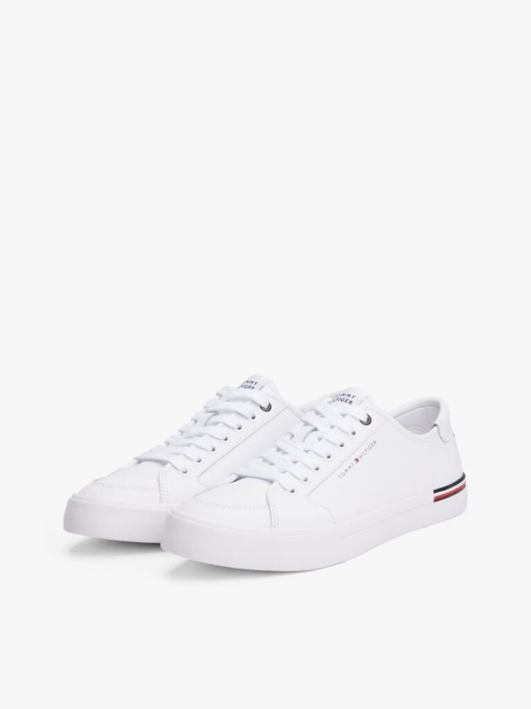 White Debossed Logo Trainers  Men