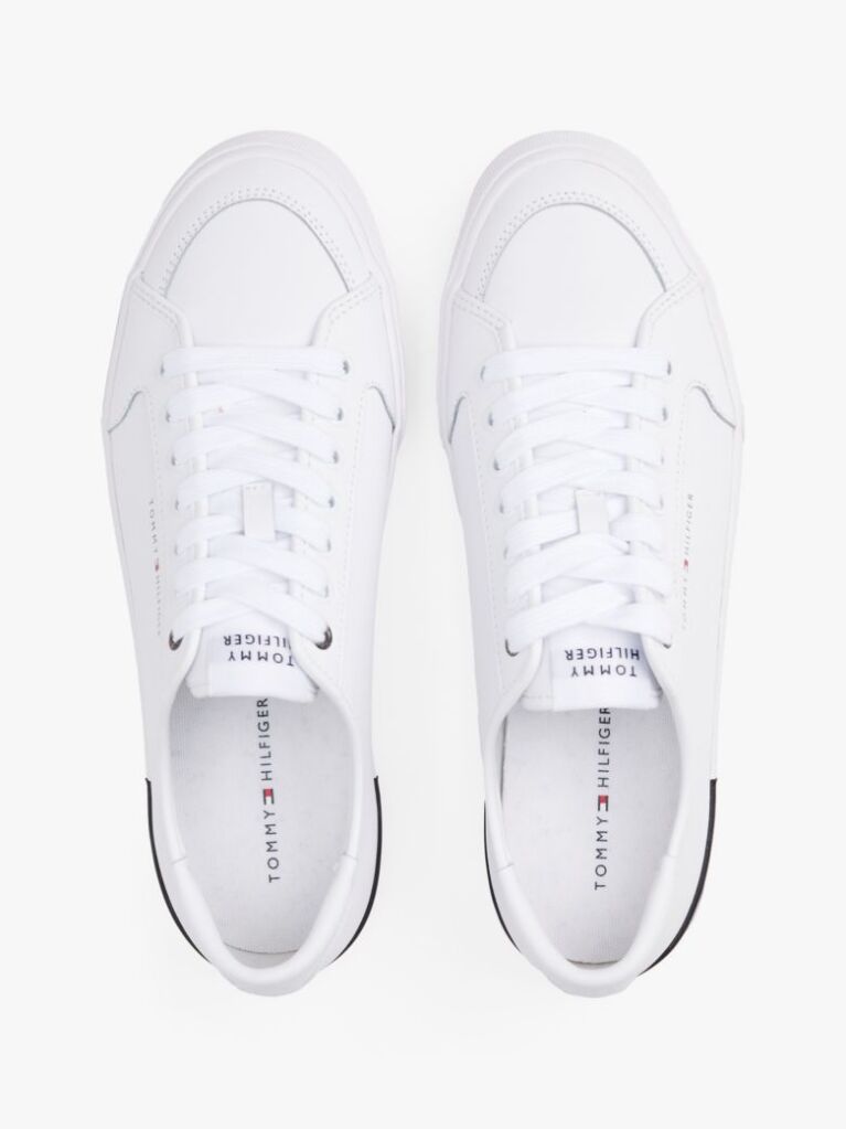 White Debossed Logo Trainers  Men