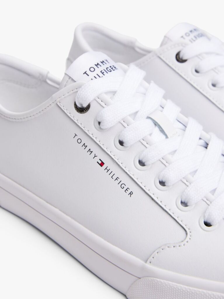 White Debossed Logo Trainers  Men
