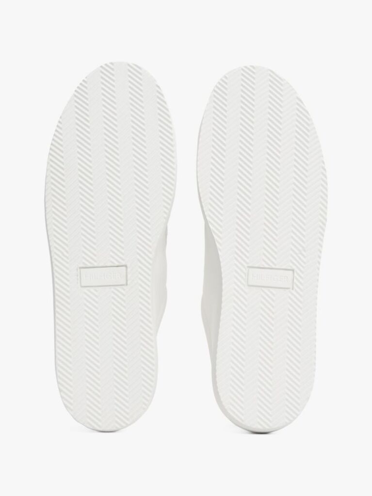 White Leather Cupsole Trainers  Men