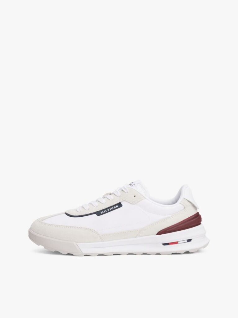 White Suede Cleat Classic Runner Trainers  Men