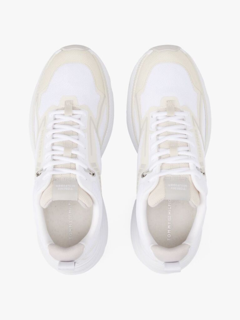White Modern Runner Logo Trainers  Men