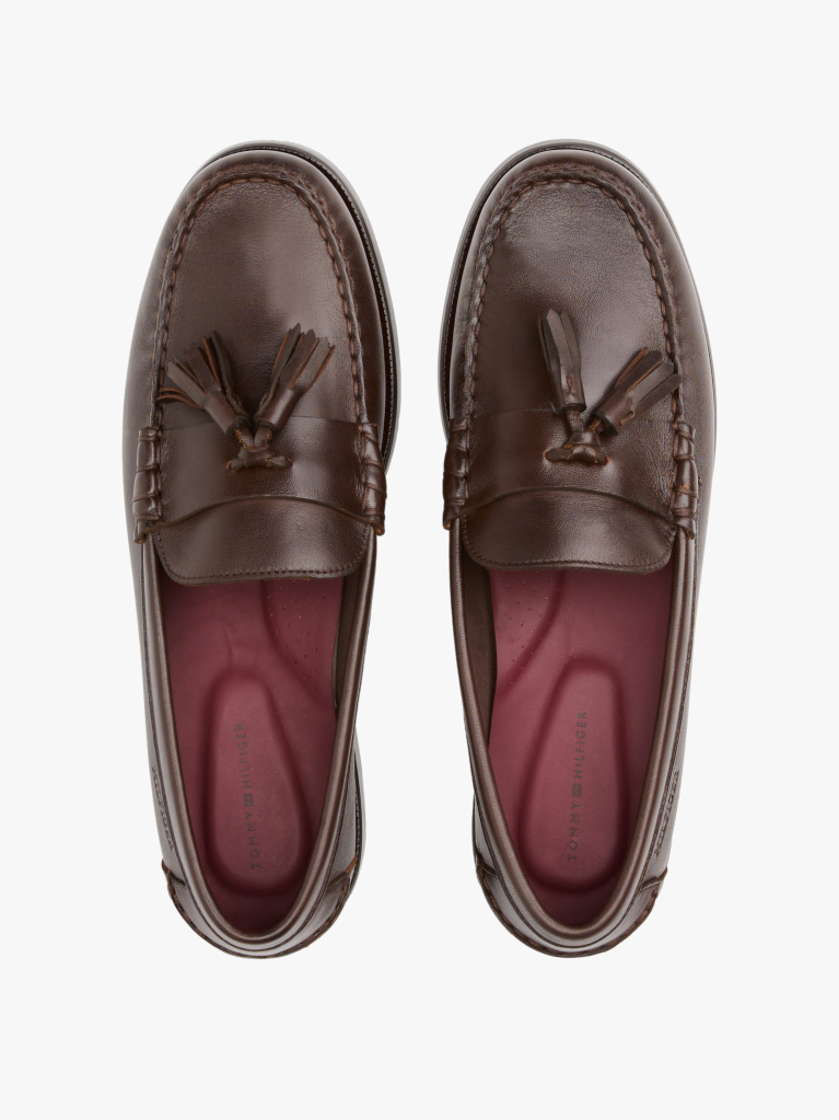 Καφέ Δερμάτινα Loafers Με Λεπτομέρεια  Άνδρες