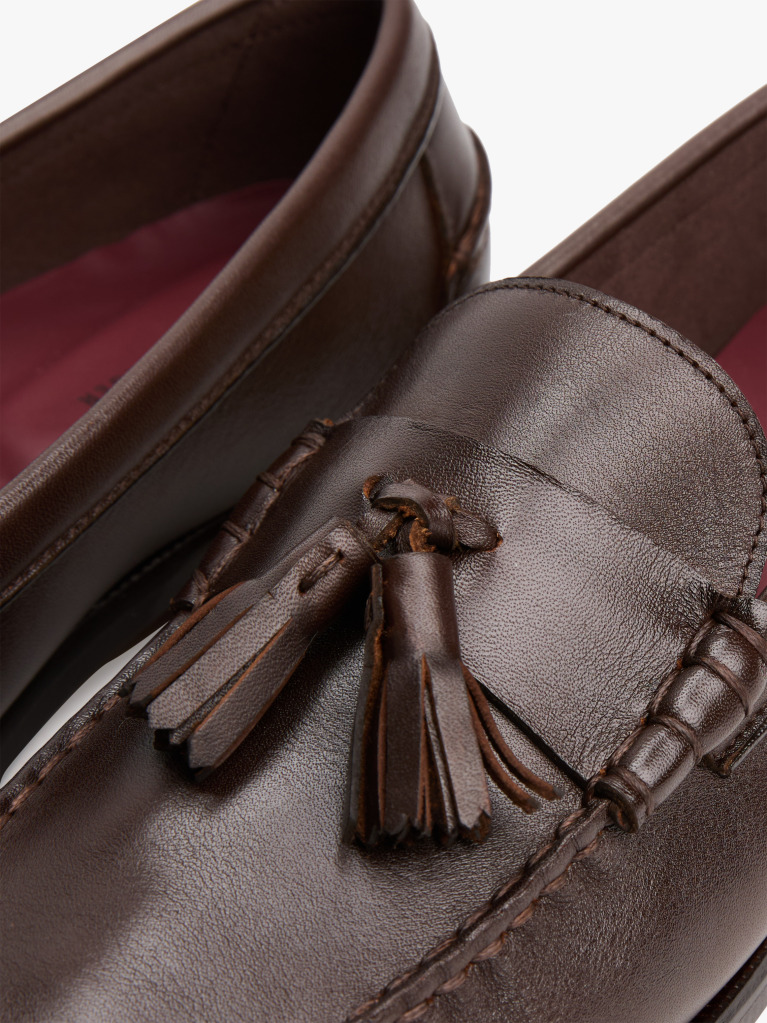 Καφέ Δερμάτινα Loafers Με Λεπτομέρεια  Άνδρες