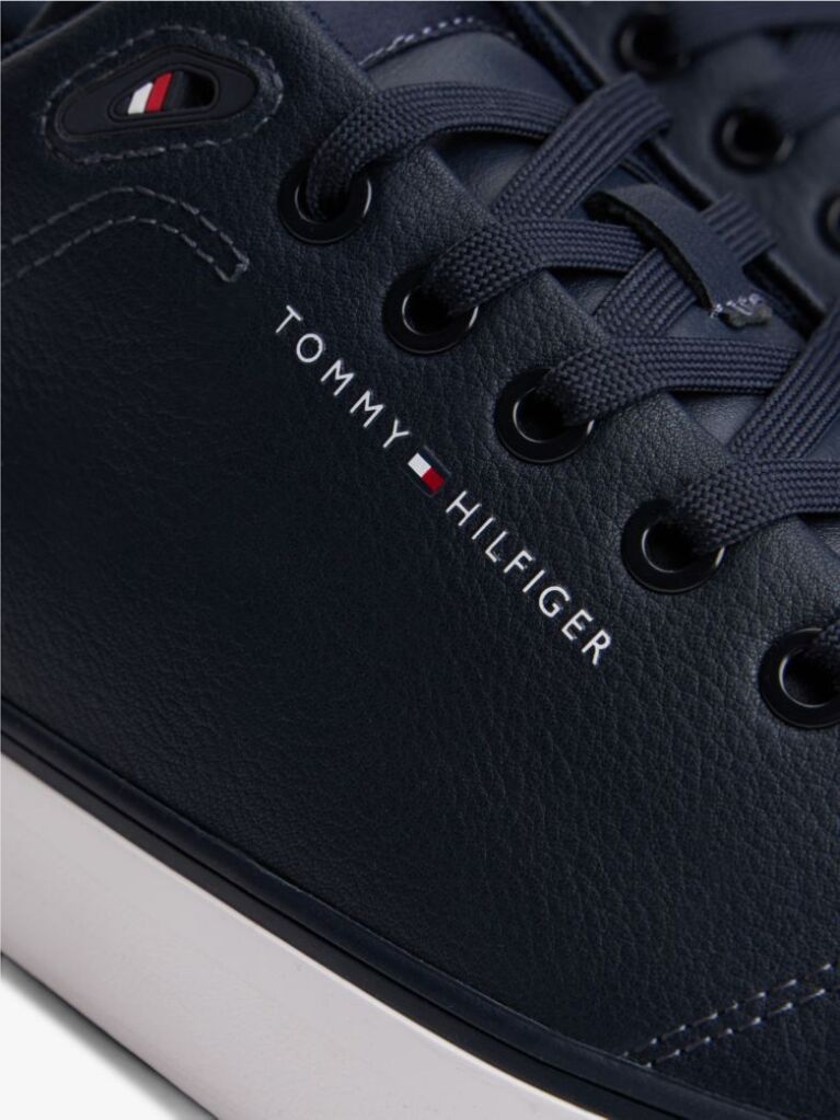 Blue Debossed Logo Trainers  Men