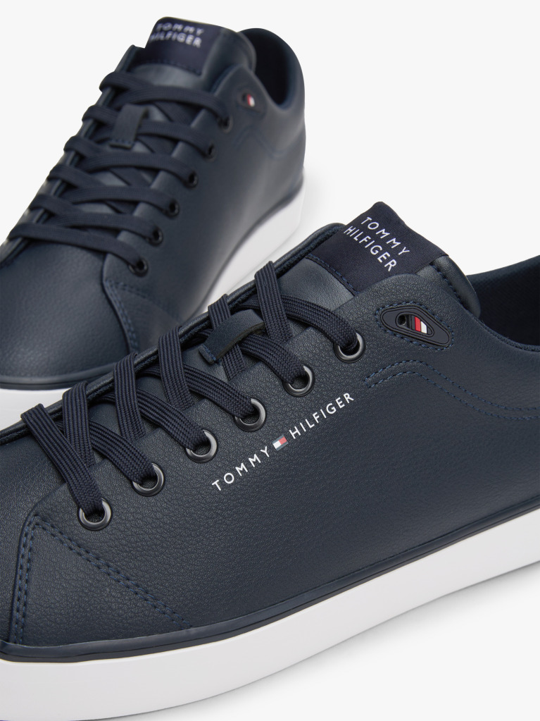 Blue Debossed Logo Trainers  Men